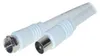 F-Stecker/ Koax-Stecker, RG 59, >80 dB, weiß 1,5m Produktbild-Vorschau 2