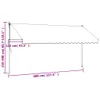 vidaXL Markise Einziehbar Anthrazit 400x150 cm Stoff und Produktbild-Vorschau 8