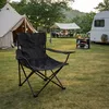 Anglersessel mit Getränkehalter und Tasche Campingstuhl Schwarz Produktbild-Vorschau