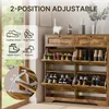 Schuhschrank BEALIFE 95x24x102 cm mit 4 Kippfächern & 2 Produktbild-Vorschau 8