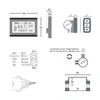 Technical drawings and diagrams of an electronic display unit for a bicycle. Náhľad obrázku produktu
