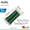 ECENCE Blumendraht 3x Myrtendraht geglüht aus Eisen in der Produktbild-Vorschau 4
