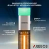 AREBOS Stand Heizstrahler 1500W mit LED Licht & Produktbild-Vorschau 4