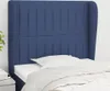 vidaXL Kopfteil mit Ohren Blau 93x23x118/128 cm Stoff Produktbild-Vorschau 2