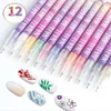 12 Farben Nageldesign Stift Set - Acryl Marker für Produktbild-Vorschau 1