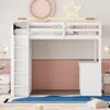 Hochbett,Kinderbett,Einzelbett(Weiß)mit Produktbild-Vorschau 2