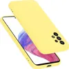 A yellow phone case is shown on top of a smartphone. Náhľad obrázku produktu