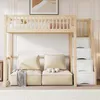 OKWISH Lit Mezzanine 140x200 en Bois avec Escalier de Voir les images du produit 2