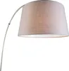 Nowoczesna lampa łukowa ze stali z szarym abażurem z Podgląd zdjęcia produktu 4