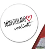 Huuraa Aufkleber Münsterland verliebt 10cm rund Sticker Produktbild-Vorschau 2