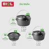 BIOL Dutch Oven 12 Liter aus Gusseisen – Eingebrannter Produktbild-Vorschau 4