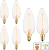 A set of six LED candle light bulbs with spiral filaments, displayed on a white background. Produktbild-Vorschau