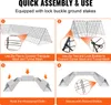 A four-panel diagram illustrating the assembly steps for a chicken tunnel or run. Anteprima dell’immagine prodotto
