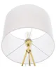 BELIANI Stehlampe Gold und Weiß Metall 148 cm runder Produktbild-Vorschau 5