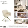 Chaise pivotante en velours Lona avec rembourrage épais - Voir les images du produit 7