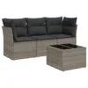 CLORIS 4-tlg. Garten-Sofagarnitur - mit Kissen - Grau Poly Produktbild-Vorschau 2