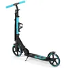 A black and blue scooter is shown against a white background. Voir les images du produit