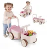 COSTWAY 3-in-1 kinderwagen met wielen, duw- en loopfiets Productafbeelding-voorbeeld 1
