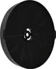 A black circular carbon filter is shown against a white background. Produktbild-Vorschau