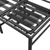 A close-up view of the black metal frame and black mesh fabric of a lounge chair or sofa. Produktbild-Vorschau