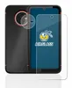 A smartphone and a screen protector are displayed against a white background. Produktbild-Vorschau