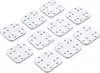 A collection of square-shaped white pads with multiple small holes, arranged diagonally on a white background. Produktbild-Vorschau