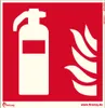 Feuerlöscher Symbol 15cm Kunststoffplatte selbstklebend Produktbild-Vorschau 1