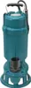 A teal submersible pump with a black hose and outlet fitting, shown against a white background. Voir les images du produit