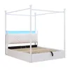 Metallbett 140x190 cm mit LED & USB Type-C, Doppelbett mit Produktbild-Vorschau 9