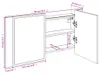 vidaXL LED-Spiegelschrank Räuchereiche 80x12x45 cm Acryl Produktbild-Vorschau 7