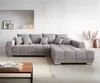 DELIFE Ecksofa Josea 300x220 cm Cord Silbergrau Ottomane Produktbild-Vorschau 2