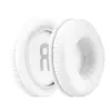 Two white ear pads for headphones are shown against a white background. Produktbild-Vorschau