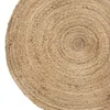 DYWAN JUTOWY okrągły 80cm NATURALNY gładki styl boho Podgląd zdjęcia produktu 5
