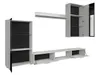 A modern living room furniture set, consisting of a long media console and two wall-mounted units, displayed against a white background. Produktbild-Vorschau
