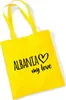 Huuraa Jutebeutel Albania my love 10 Liter Yellow Baumwolle Produktbild-Vorschau 1