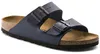 Birkenstock Arizona Damen-Pantoletten in Blau – schmale Produktbild-Vorschau 1