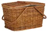 Relaxdays Picknickkorb mit Deckel, geflochten, Stoffbezug, Produktbild-Vorschau 9