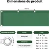 Wiltec Bâche de camion 5 x 7m Vert foncé 650 g/m² Polyester Voir les images du produit 3