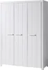 Kleiderschrank Erik MDF Weiß 144x206x58 cm Produktbild-Vorschau 1