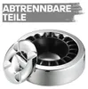 3 Gluttöter Aschenbecher Silber - Windgeschützt - Produktbild-Vorschau 2