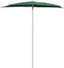 A green half-umbrella with a white pole against a white background. Náhľad obrázku produktu