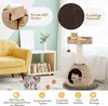 A living room scene featuring a cat tree, a chair, and a side table with books. Produktbild-Vorschau
