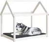 Hundebett Weiß 111x80x100 cm Massivholz Kiefer Produktbild-Vorschau 4