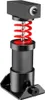A close-up, studio shot of a black and red mechanical component, likely a suspension or damping system, against a white background. Náhled obrázku produktu