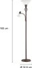 A floor lamp with a reading light, shown against a white background with dimensions indicated. Produktbild-Vorschau