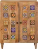 vidaXL Credenza Naturale 60 x 33 x 75 cm Legno massello Anteprima dell’immagine prodotto 2