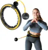 HHM21 Hula Hoop TPE, zwart-geel, met magneten en gewicht, Productafbeelding-voorbeeld 2