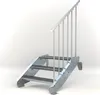 Stahltreppe 3 Stufen bis Höhe 64 cm, Laufbreite : 80 cm Produktbild-Vorschau 1