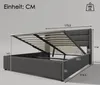 MODFU Polsterbett Hydraulisch Doppelbett Stauraumbett Produktbild-Vorschau 2
