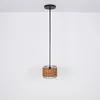 Hängeleuchte, Käfig-Design, Holzoptik braun,  H 120cm Produktbild-Vorschau 15
